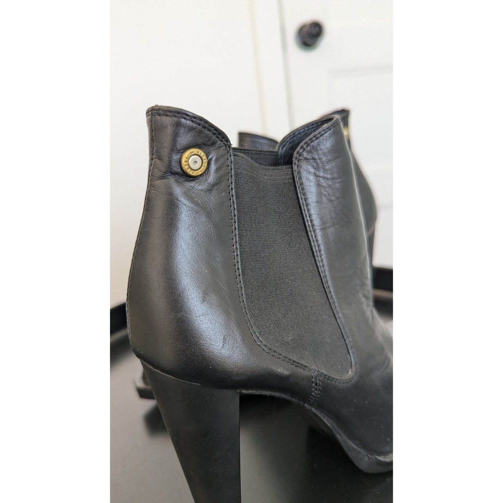 Diesel Cubist Rock Cyclamine Black Leather Pointed Toe Ankle Boots‎ Size 38 - Picture 7 of 8